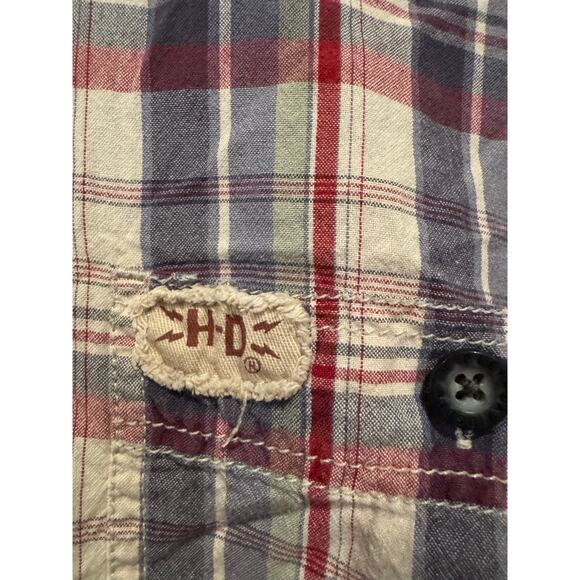 Harley Davidson Flannel Short Sleeve Mens M - Picture 5 of 6